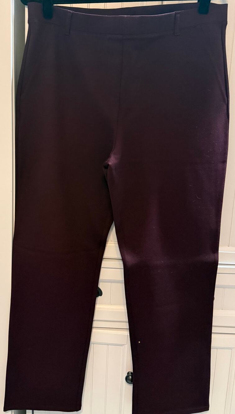 Quince Ultra-Stretch Ponte Straight Leg Pants burgundy XLP NWT